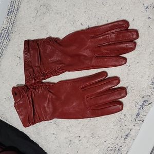 Red Leather Gloves